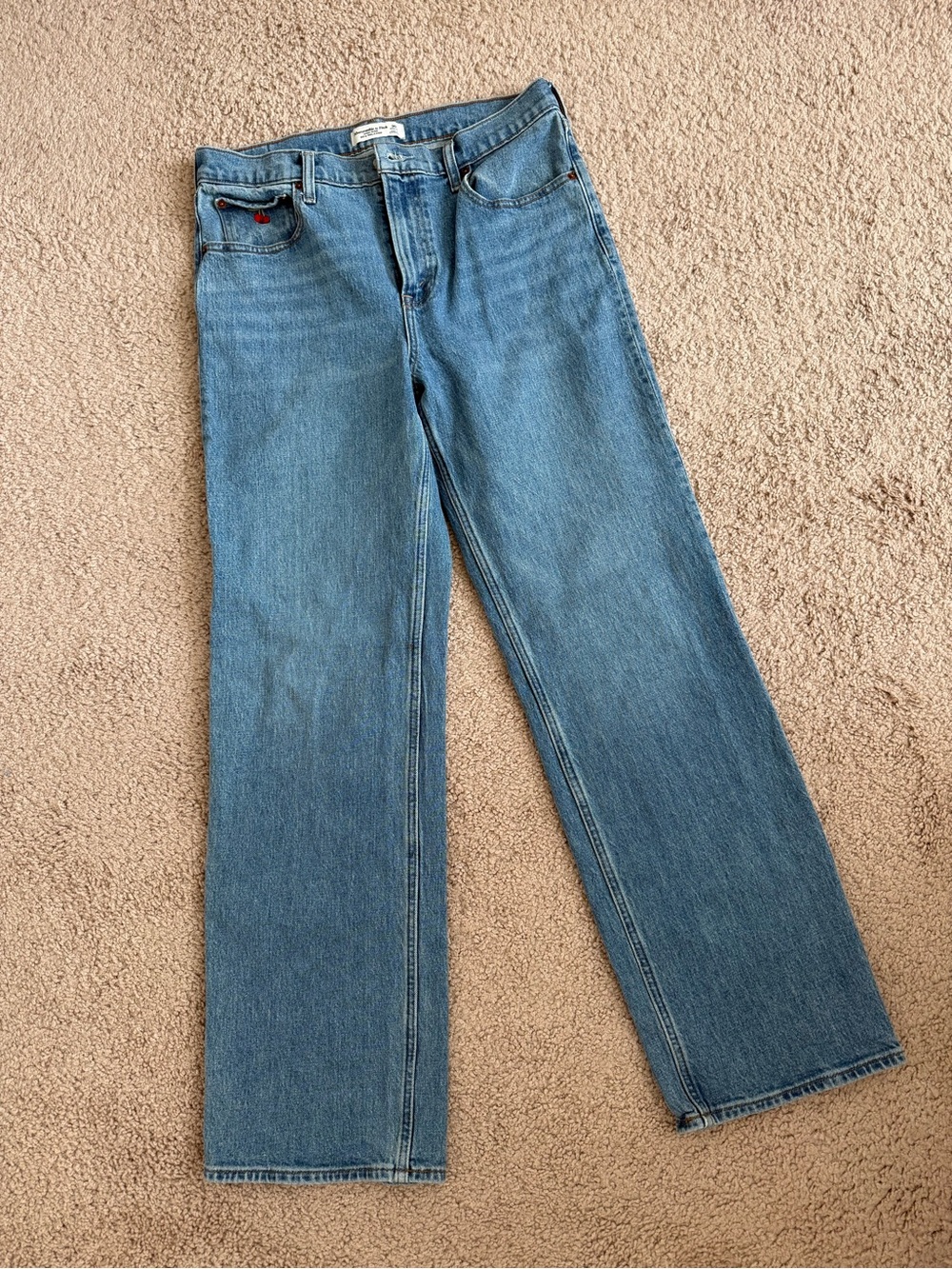 Abercrombie High Rise 90s Relaxed Blue Jeans Size 30R